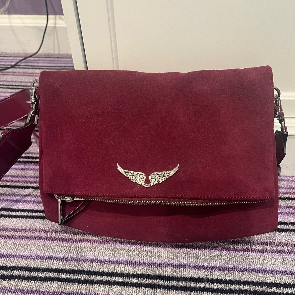 Zadig and Voltaire burgundy shoulder and crossbody bag